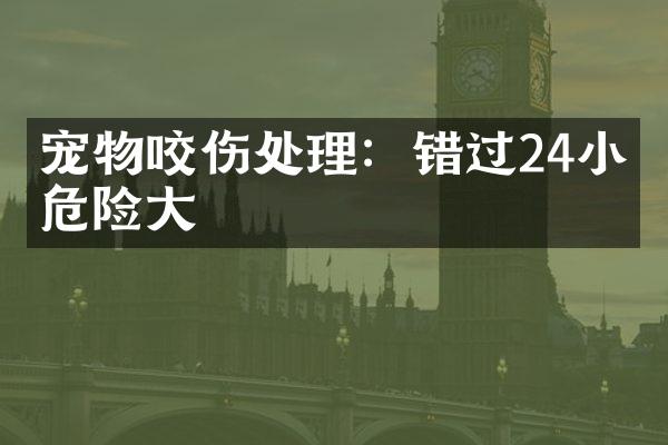 宠物咬伤处理：错过24小时危险大