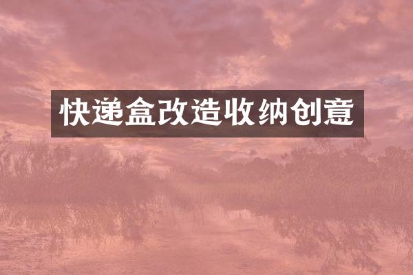 快递盒改造收纳创意