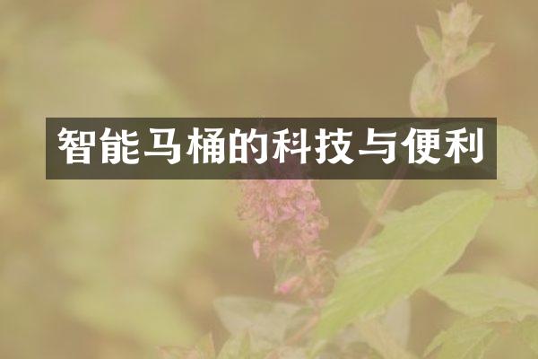 智能马桶的科技与便利