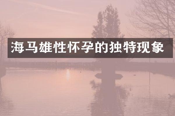 海马雄性怀孕的独特现象