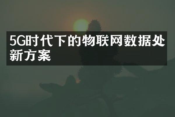 5G时代下的物联网数据处理新方案