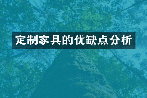 定制家具的优缺点分析
