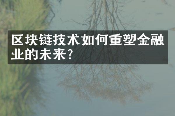 区块链技术如何重塑金融业的未来?