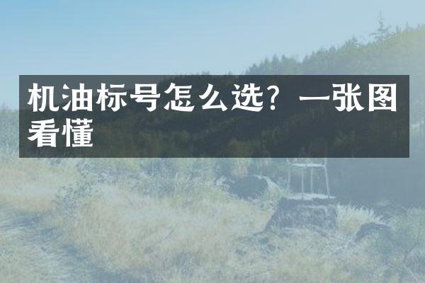 机油标号怎么选？一张图看懂