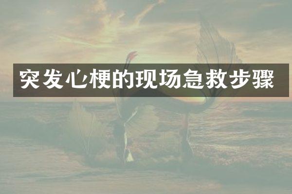突发心梗的现场急救步骤