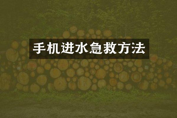 手机进水急救方法