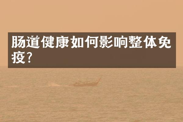 肠道健康如何影响整体免疫？