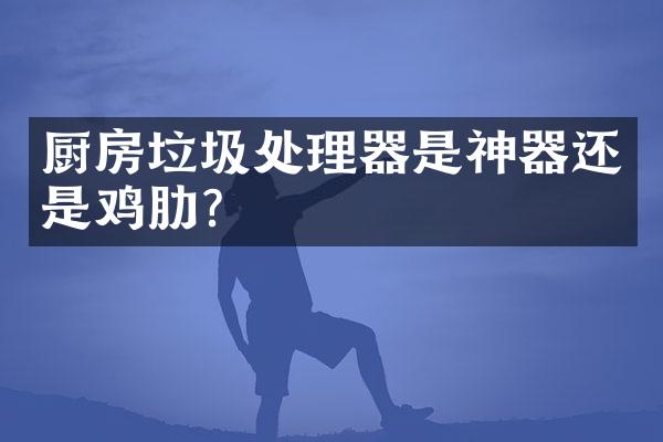厨房垃圾处理器是神器还是鸡肋？