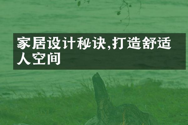 家居设计秘诀,打造舒适宜人空间