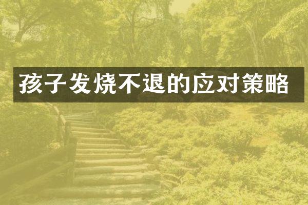 孩子发烧不退的应对策略