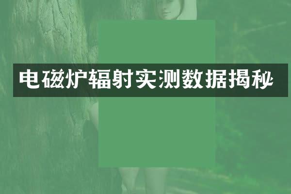 电磁炉辐射实测数据揭秘
