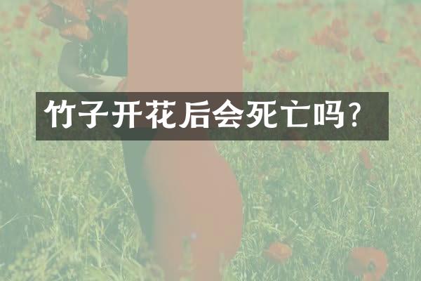 竹子开花后会死亡吗？