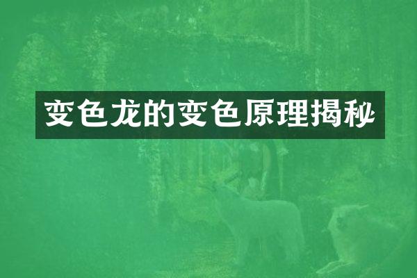 变色龙的变色原理揭秘