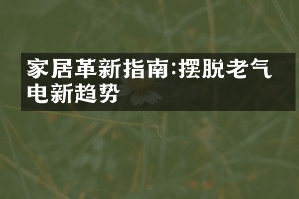 家居革新指南:摆脱老气家电新趋势