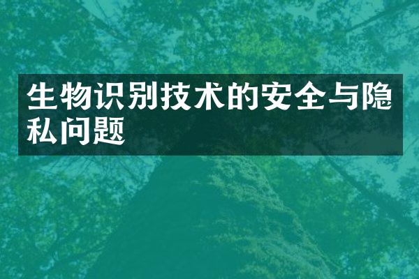 生物识别技术的安全与隐私问题