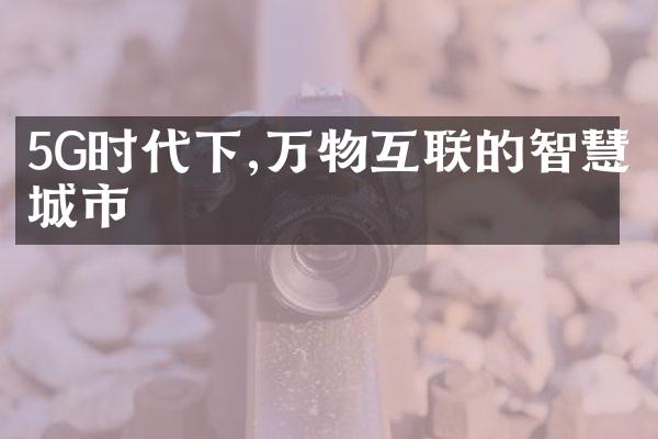 5G时代下,万物互联的智慧城市