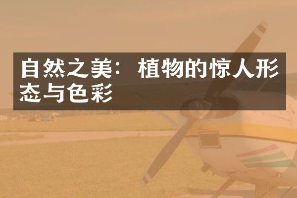 自然之美：植物的惊人形态与色彩