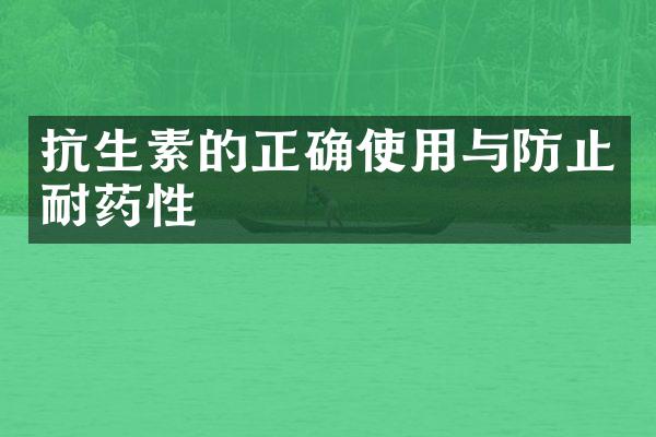 抗生素的正确使用与防止耐药性