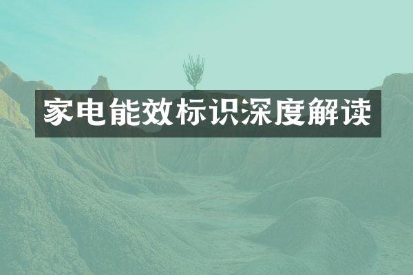 家电能效标识深度解读