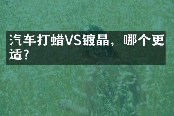 汽车打蜡VS镀晶，哪个更合适？