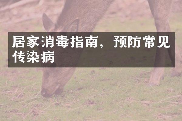 居家消毒指南，预防常见传染病