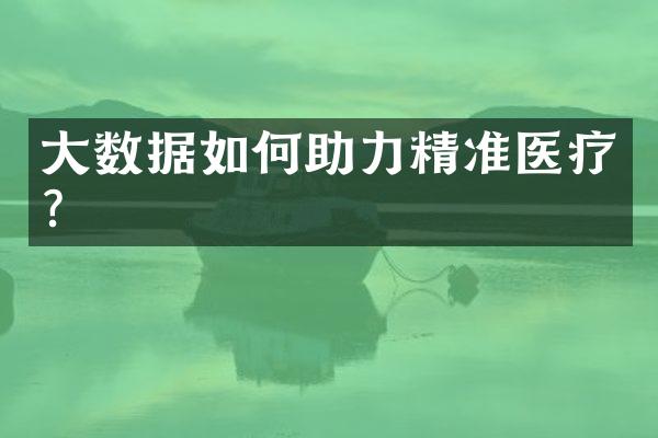 大数据如何助力精准医疗？