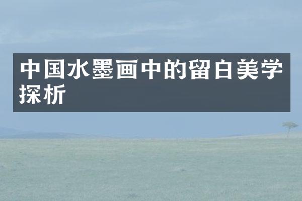 中国水墨画中的留白美学探析