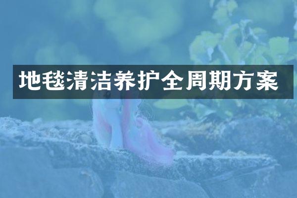 地毯清洁养护全周期方案