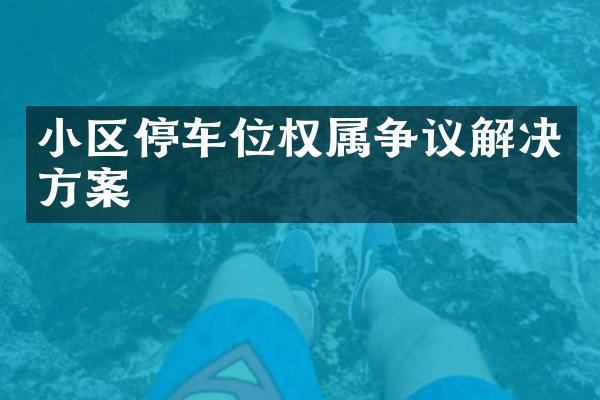 小区停车位权属争议解决方案