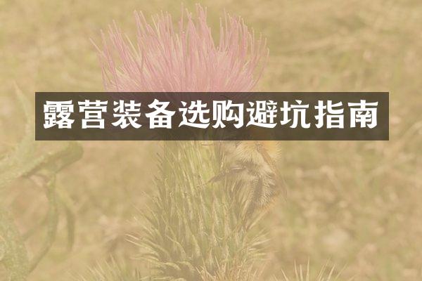 露营装备选购避坑指南