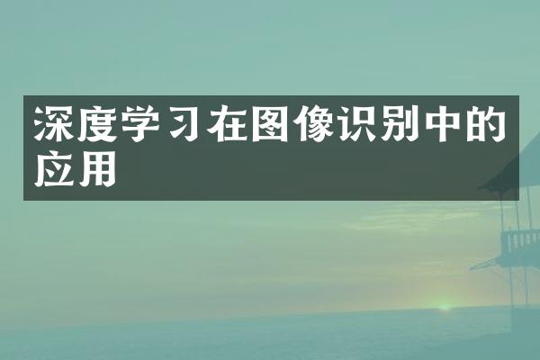 深度学习在图像识别中的应用