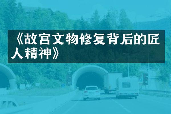 《故宫文物修复背后的匠人精神》