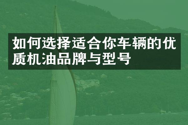 如何选择适合你车辆的优质机油品牌与型号