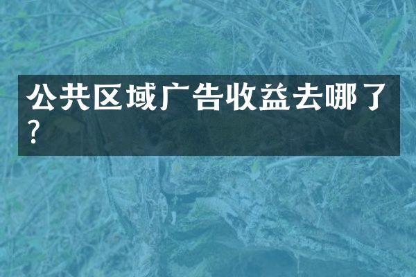 公共区域广告收益去哪了？