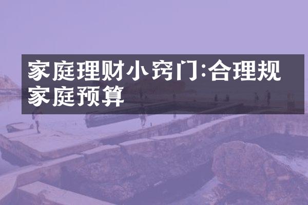 家庭理财小窍门:合理规划家庭预算