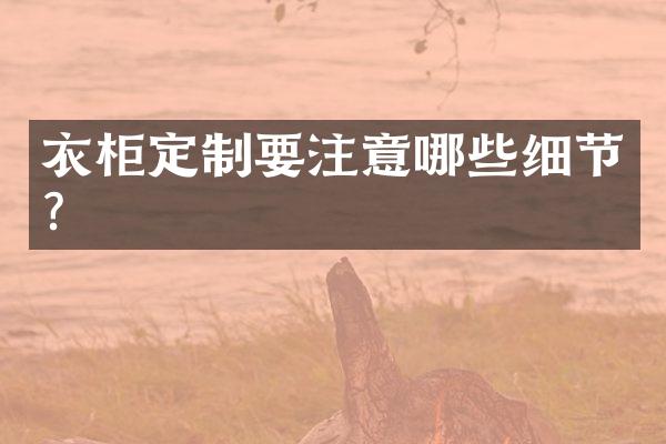 衣柜定制要注意哪些细节？