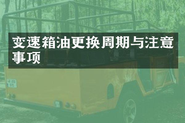 变速箱油更换周期与注意事项