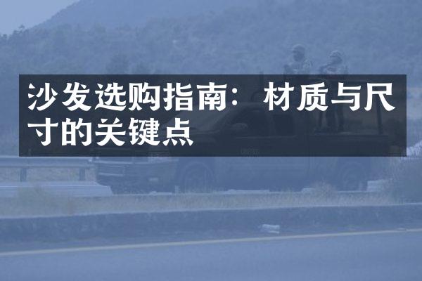 沙发选购指南：材质与尺寸的关键点