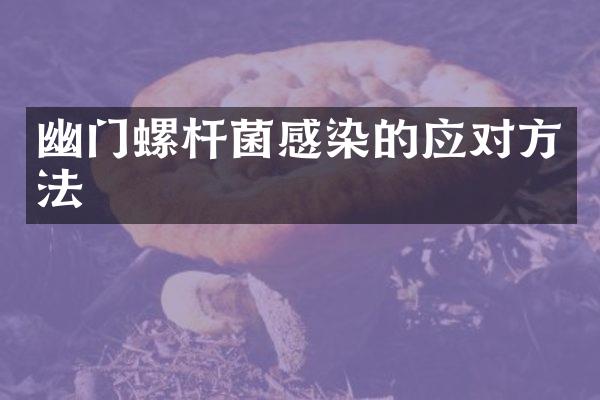 幽门螺杆菌感染的应对方法