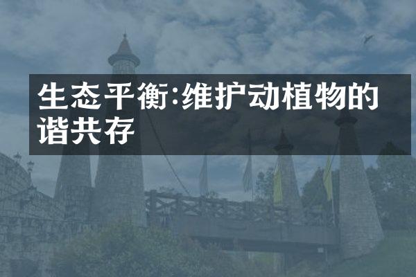 生态平衡:维护动植物的和谐共存