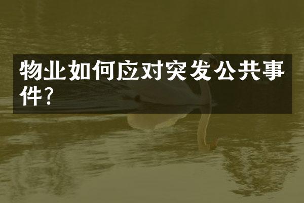 物业如何应对突发公共事件？