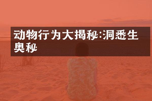 动物行为大揭秘:洞悉生命奥秘