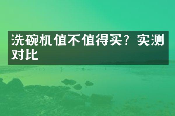 洗碗机值不值得买？实测对比