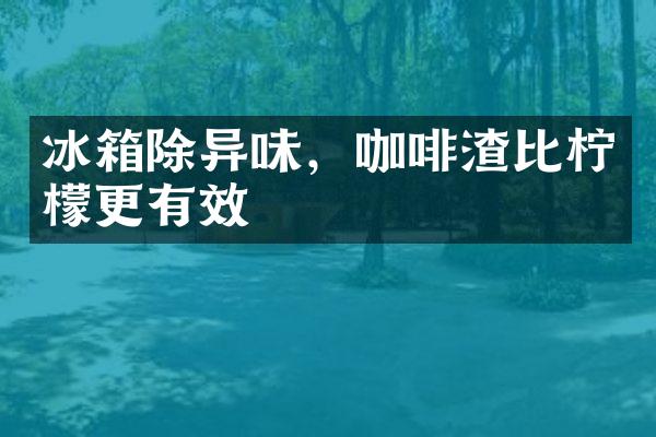 冰箱除异味，咖啡渣比柠檬更有效