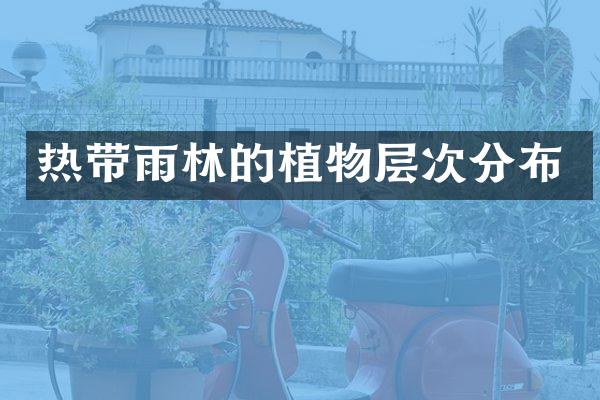 热带雨林的植物层次分布