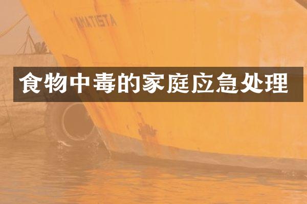 食物中毒的家庭应急处理