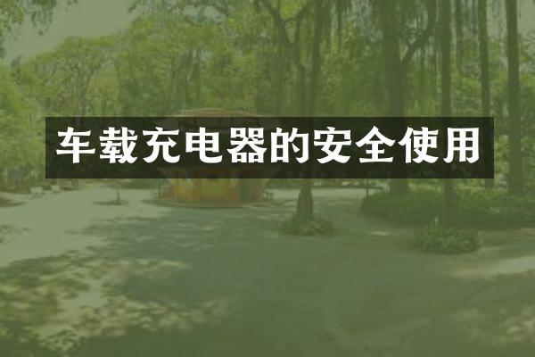 车载充电器的安全使用