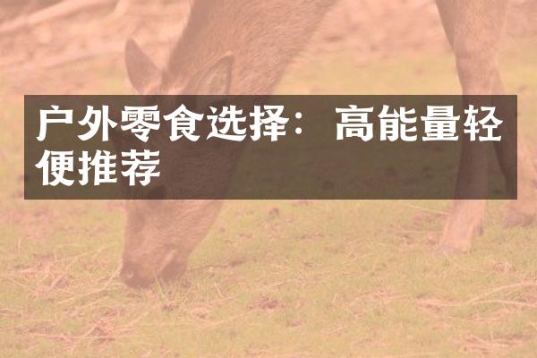 户外零食选择：高能量轻便推荐