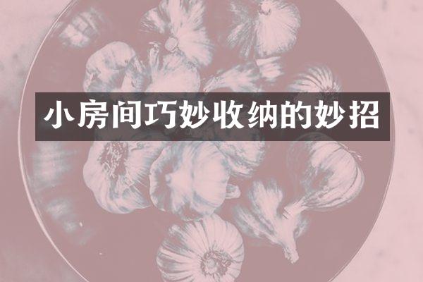 小房间巧妙收纳的妙招