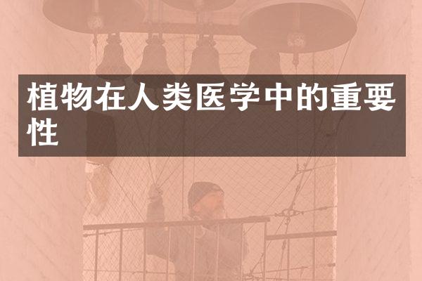植物在人类医学中的重要性